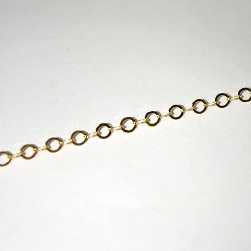 WHOLESALE LOTS By the foot BULK Real 14kt Gold Filled 4mm FLAT ROUND CABLE Chain - Picture 3 of 14