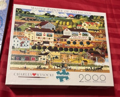 Charles Wysocki Amish Country 2000 PC Puzzle 100% Complete Buffalo Games Poster