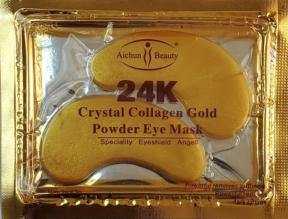 AICHUN BEAUTY 24K Gold EYE Mask Moisturizing Skin Care Gel Crystal Collagen Hydrating Masks