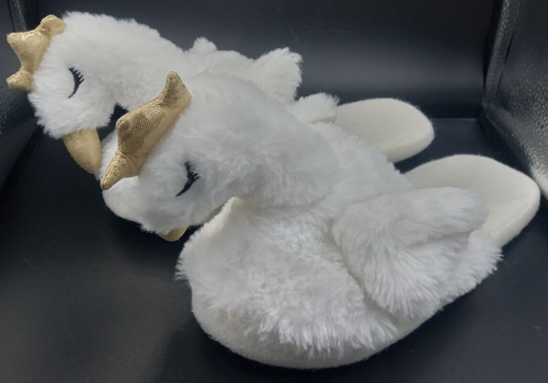 Swan with gold crown slippers M 7/8 - Picture 2 of 5