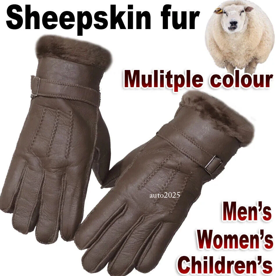 Fur Integrated Gloves Natural Sheepskin Thick Real Fur Skiing for Men's Women's
Opens in a new windo