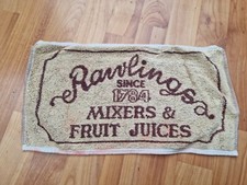 Seltene Vintage Rawlings Fruchts&auml;fte Pub Bar Bier Handtuch Breweriana