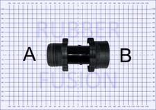 ☢ Gas Mask Respirator BLACK COUPLER / JOINER - with - Choose Your fittings