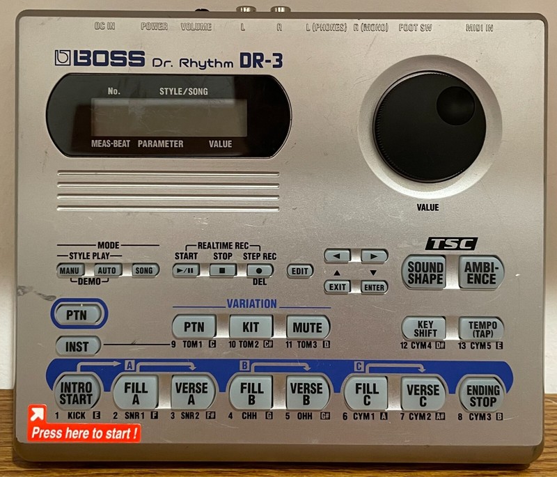 BOSS Dr. Rhythm DR-3 Drum Machine for Recording and Performing