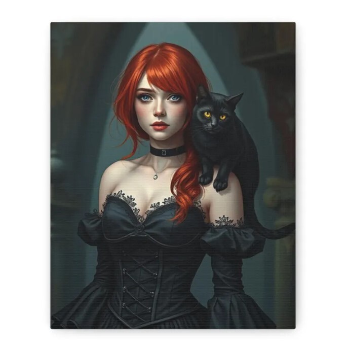 Crimson Witch Fantasy Wall Art for Home Decor Lovers