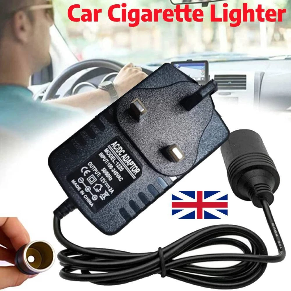 Adaptor for cigarette on sale lighter to mains