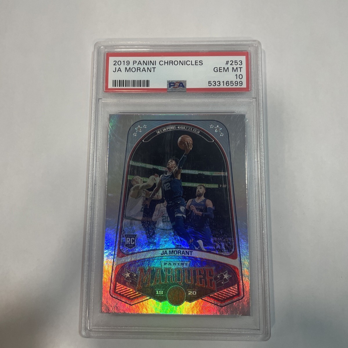 2019 Panini Chronicles JA MORANT #253 Marquee RC Rookie PSA
