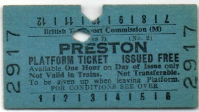 BTC (M) Bahnsteig Ticket Preston (Nr.2) kostenlos (Serie 7)