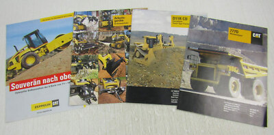4 Prospekte CATerpillar Dozer Muldenkipper Arbeitsgeräte Walzen von 1999/2000