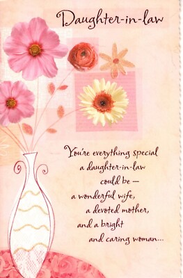 Happy Mother's Day Daughter-In-Law A Good Mother Pink Floral