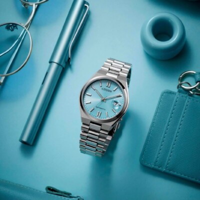 new Citizen Tsuyosa Ø 40m s steel NJ0151-88M ice blue automatic