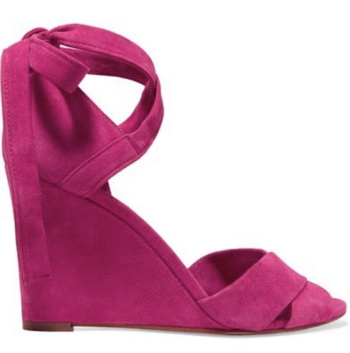 Aquazzura Tarzan Wedge Suede Paradise Pink 40 - Picture 2 of 17