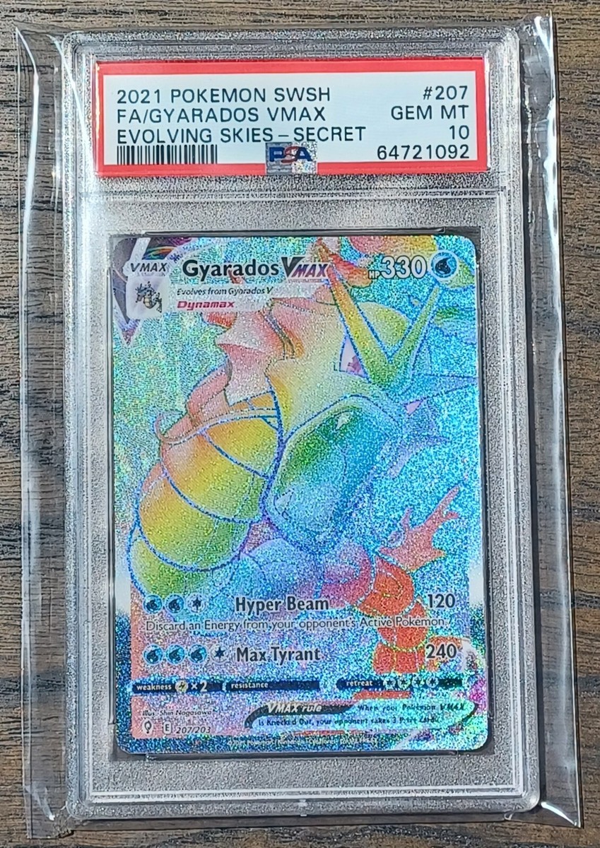 Gyarados Pokemon VMAX #207 Secret Rare Full Art Evolving Gyarados Pokemon VMAX #207 Secret Rare Full Art Evolving