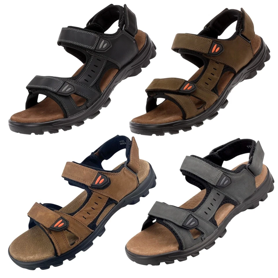 Herren Sandalen 48 49 Übergröße Leder Outdoorsandalen Trekkingsandalen Wandern - Bild 1 von 1