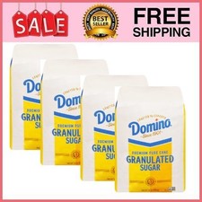 4 Bag Domino Premium Pure Cane Granulated Sugar, 10 lb Bag