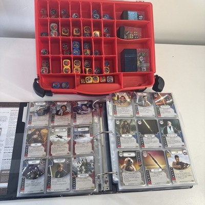 Lot +980 Cards and 70 Dice Star Wars Destiny Of Cards! + Dice Storage Case