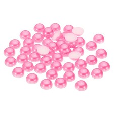 200Pcs Flatback Pearls Beads, 12mm Flatback Pearls, Pink