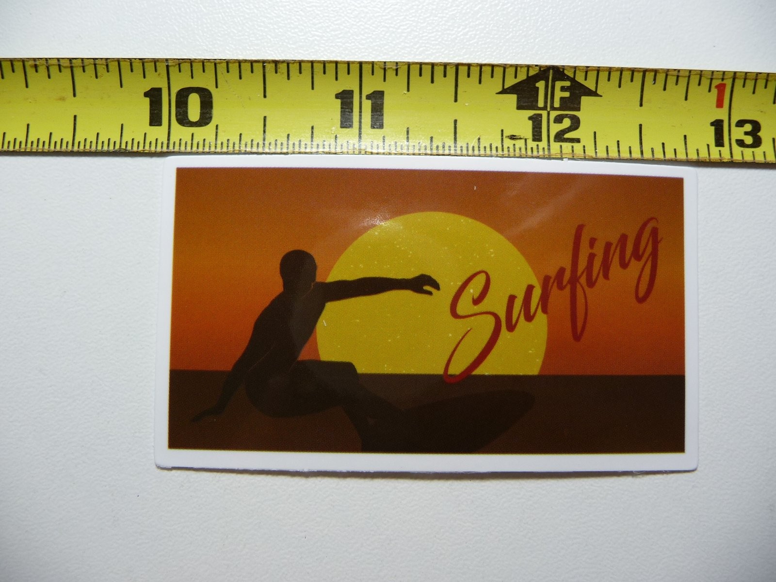 SUNSET SURFING ON BOARD STICKER DECAL TRAVEL VACATION ON HOLIDAY