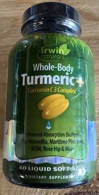 Irwin Naturals Turmeric + Curcumin C3 Complex, 60 Liquid Soft-Gels Exp06/26