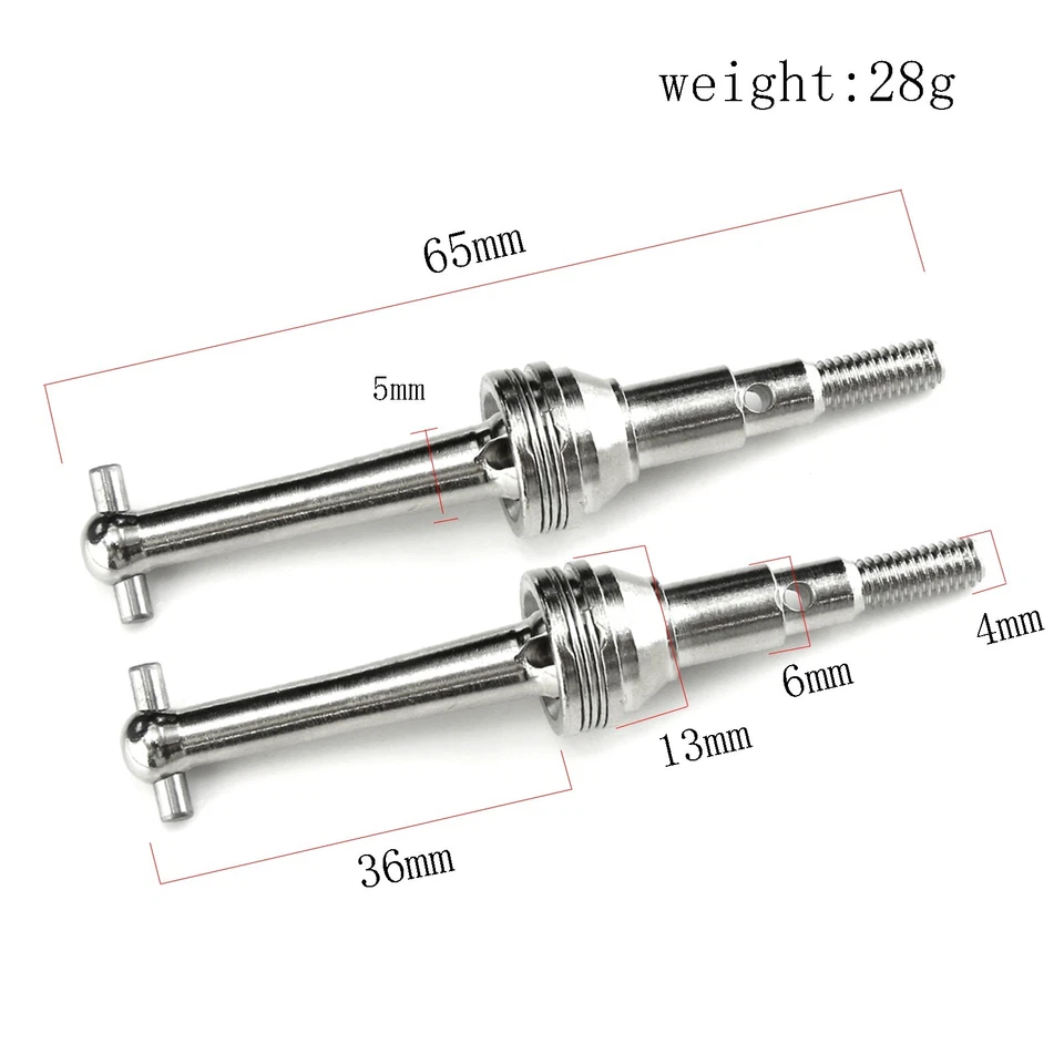 MJX RC 14301 14302 Upgrade Parts - 14410 Tires Metal Drive Shaft CVD Dog Bones - Image 2 of 4