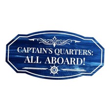 Victorian Plus Captain's Quarters: All Aboard Wall or Door Sign Sailing