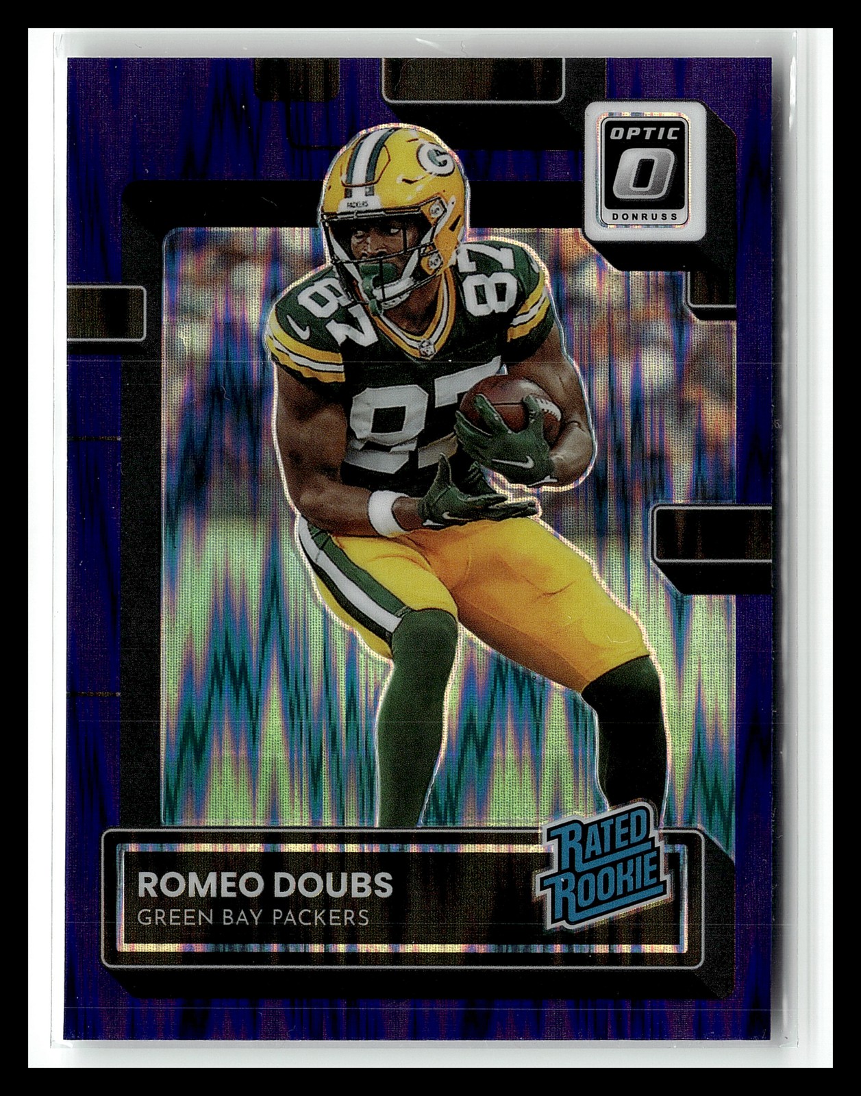 2022 Donruss Optic Romeo Doubs Purple Shock #235