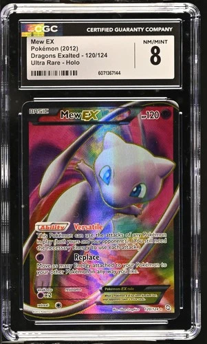 CGC 8 Mew EX 2012 Dragons Exalted 120/124 Ultra Rare Holo Pokemon Card
