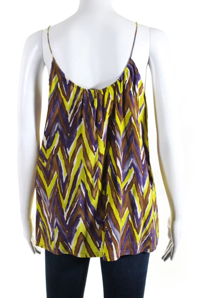 Tucker Womens Silk Abstract Print Spaghetti Strap Camisole Top Multicolor Size S - Image 3 of 4