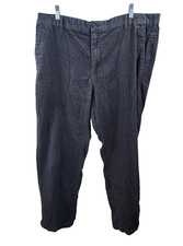 Izod Mens Size 38x32 Gray Corduroy Mid Rise Straight Fit Pants
