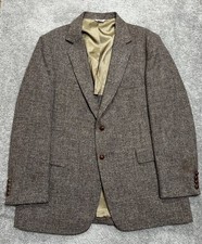 Vintage Harris Tweed Loft And Brownstone Sports Coat 44L Herringbone Old Money