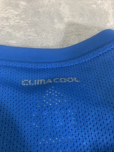 Adidas Climacool Light Blue And White Soccer Jersey Mesh Sides , Shoulders Large - Picture 7 of 8