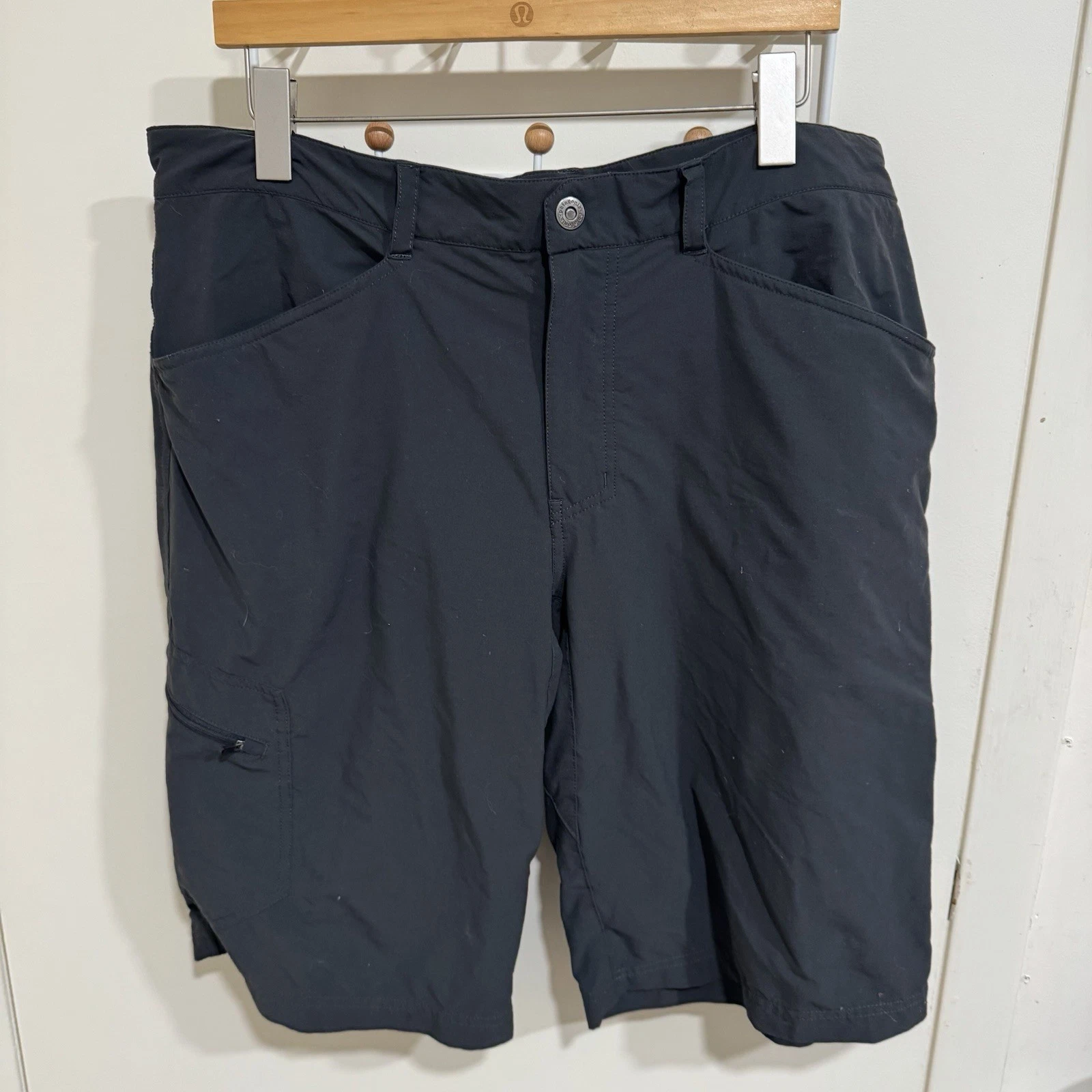 Patagonia Trail Shorts Mens 36x9 Gray Zip Pocket Hiking Camping Outdoor