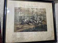 Antique J. Harris After Henry Alken "The First Steeplechase on Record" Plate IV