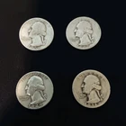US 90% Silver Washington Quarters 1936 1947 1949 1951 Lot of 4 Coins
