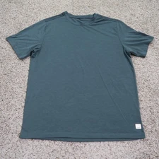 Vuori Shirt Mens Small Green Current Tech Performance Stretch Athletic Tee V195