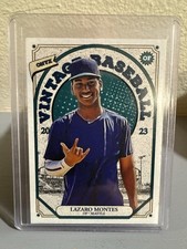 2023 Onyx Authenticated Vintage Lazaro Montes #OVMO Seattle Baseball Card MLB