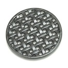Minuteman Round Lattice woodstove Tabletop cast Iron Trivet Black