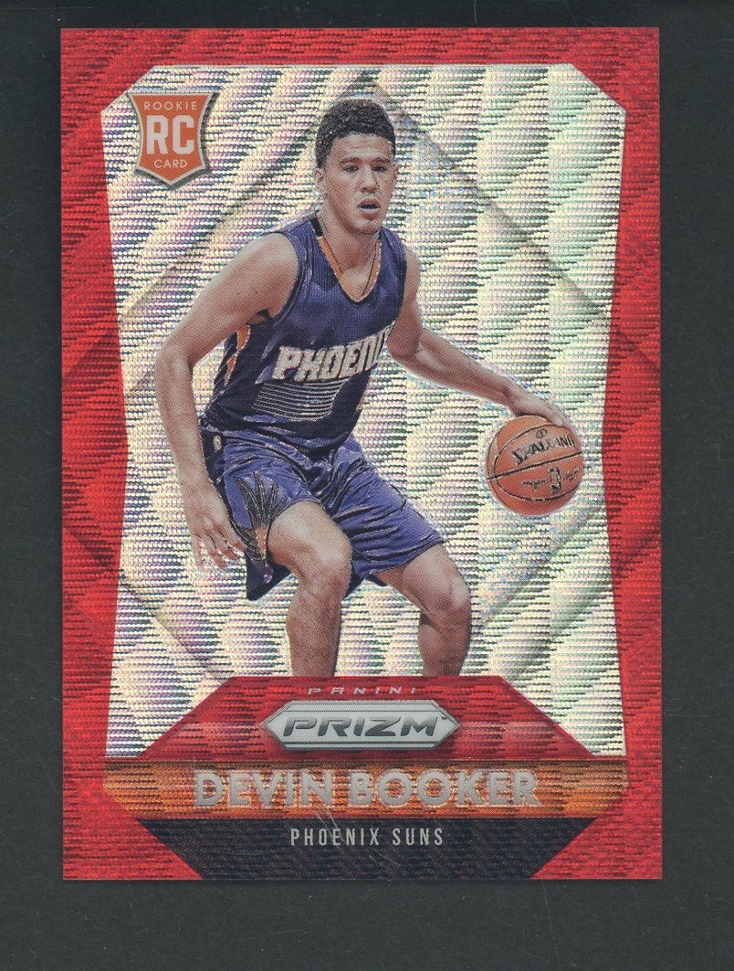 2015-16 Panini Ruby Wave Prizm #308 Devin Booker Phoenix Suns RC Rookie 61/350