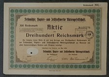 Feldmühle, Paper- und Celloffwerke Aktiengesellschaft 1926 300 RM Prawo poboru