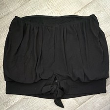 Express Black Solid  black blouse Strapless Sleeveless Lined Stretch L