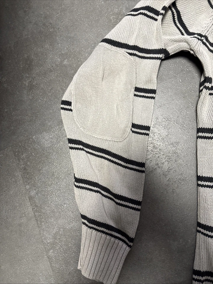 Herren Strick Pullover Grau Gestreift XL Baumwolle C&A - Bild 3 von 4