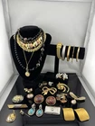 1LB VINTAGE Costume Jewelry Lot Rhinestone + SOME SIGNED Norma Jean Avon Sarah +