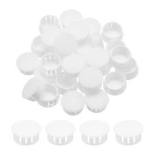 64Pcs 20mm(4/5') White Nylon Plastic Round Locking Hole Plugs Insert End Caps