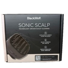 BlackWolf Sonic Scalp Massager, Exfoliate & Clean The Scalp For Healthy Hair NIB
