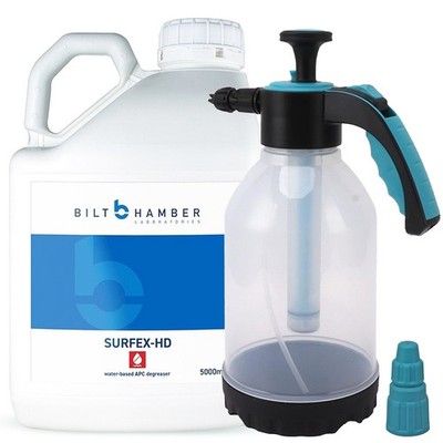 BILT HAMBER SURFEX 5L & SPRÜHGERÄT 2L FASSUNGSVERMÖGEN AUTOWASCHPUMPE SCHÄUMSPRÜHER