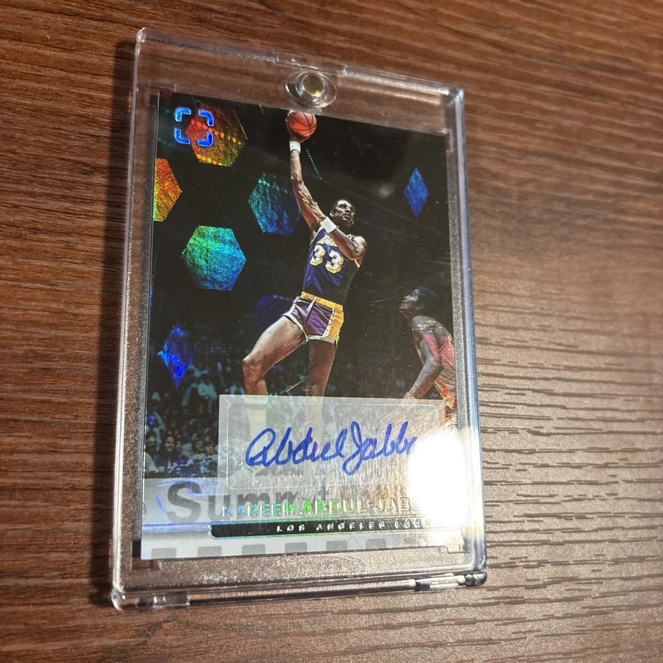 2024-25 Panini Фотогеничный Карим Абдул-Джаббар #211 Голографический Авто Редкий Вариант! - Изображение 3 из 4