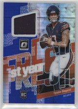2023 Panini Donruss Optic 1st Year Fresh Blue Hyper Prizm Tyson Bagent 18re
