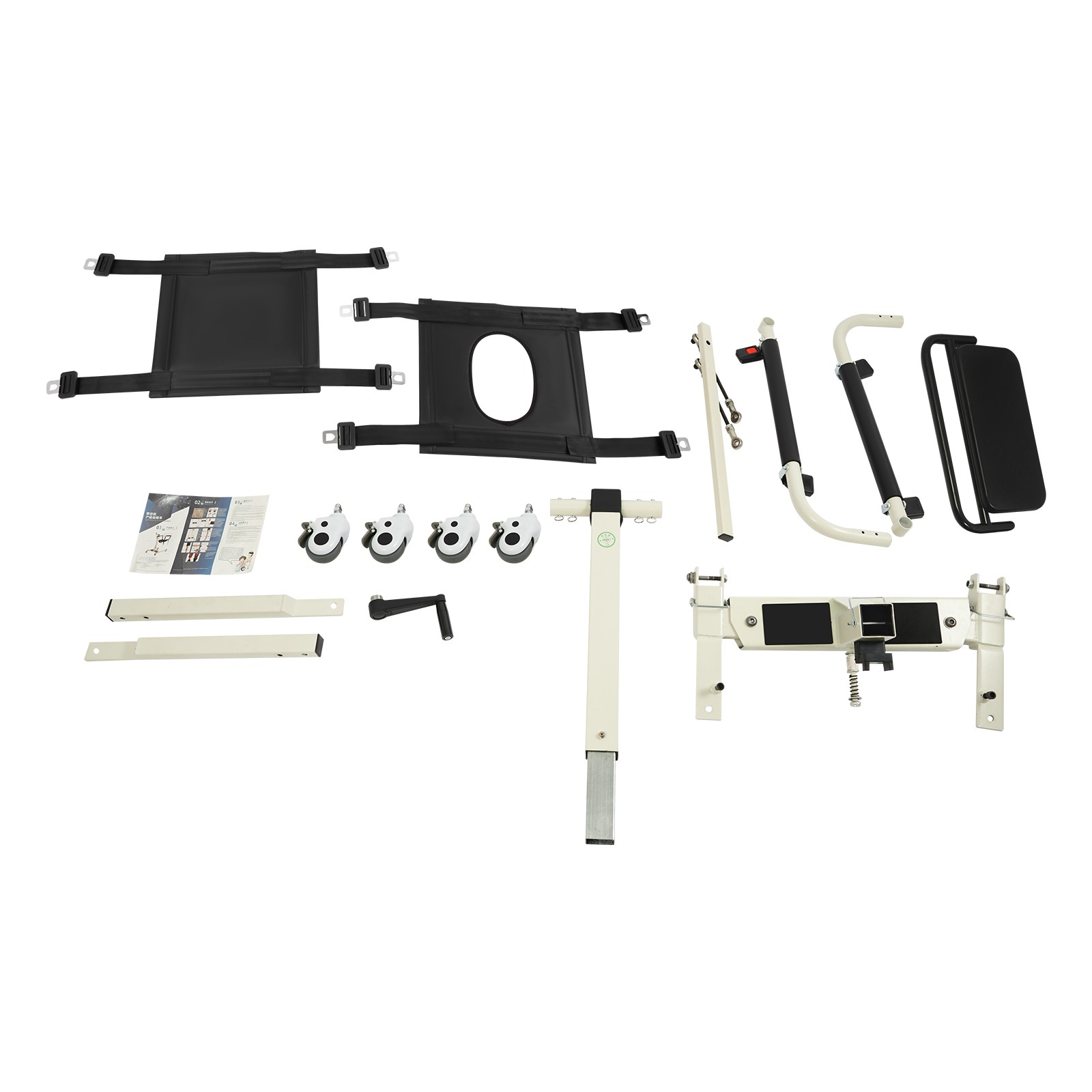 265 lbs Patient Lift Transfer Chair Portable Patient Lift Wheelchair for Elderly