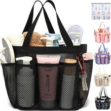 Portable Mesh Shower Caddy Large QuickDry Toiletry Organizer for Travel, Gym