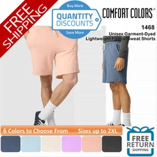 🔥 Comfort Colors Unisex Garment-Dyed Light Fleece Sweat Shorts Up To 2XL 1468